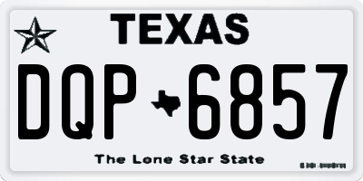 TX license plate DQP6857