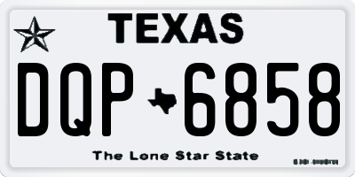 TX license plate DQP6858