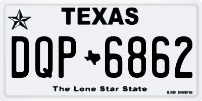 TX license plate DQP6862