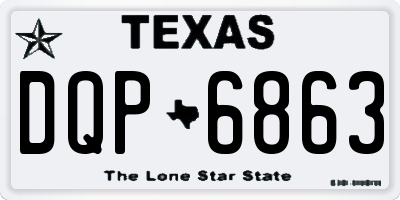 TX license plate DQP6863