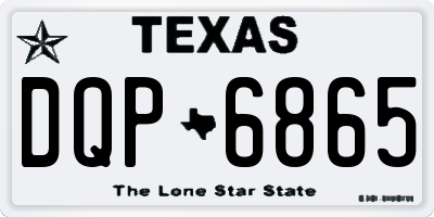 TX license plate DQP6865