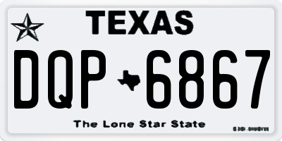 TX license plate DQP6867