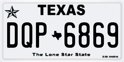TX license plate DQP6869