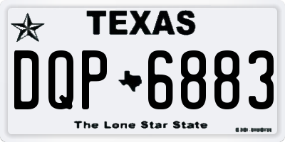 TX license plate DQP6883