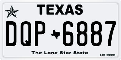 TX license plate DQP6887