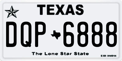 TX license plate DQP6888