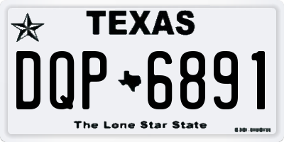 TX license plate DQP6891