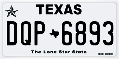 TX license plate DQP6893