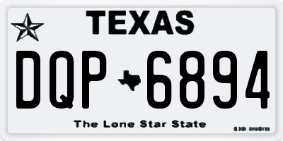 TX license plate DQP6894