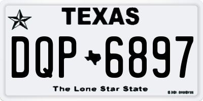 TX license plate DQP6897