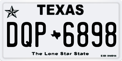 TX license plate DQP6898