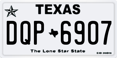TX license plate DQP6907