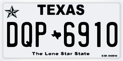 TX license plate DQP6910