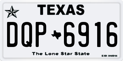TX license plate DQP6916