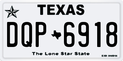 TX license plate DQP6918