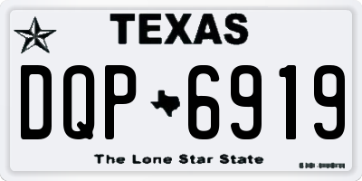 TX license plate DQP6919