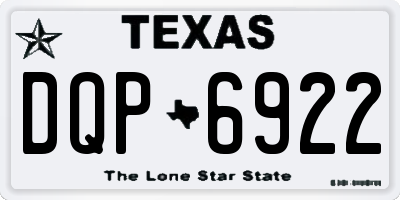 TX license plate DQP6922