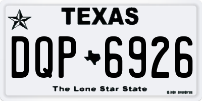 TX license plate DQP6926