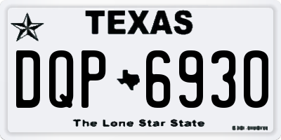 TX license plate DQP6930