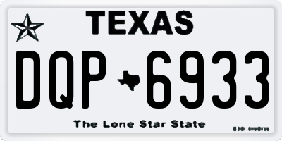 TX license plate DQP6933