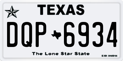 TX license plate DQP6934