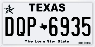 TX license plate DQP6935