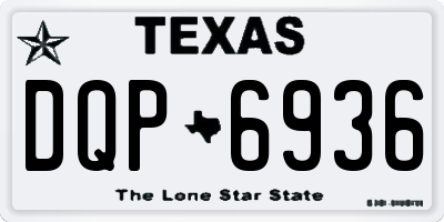 TX license plate DQP6936