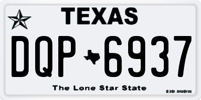TX license plate DQP6937