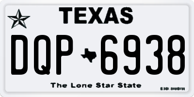 TX license plate DQP6938