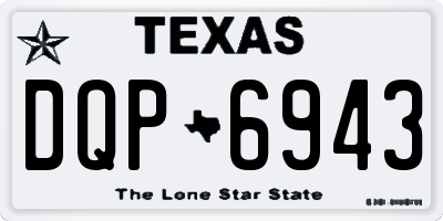 TX license plate DQP6943
