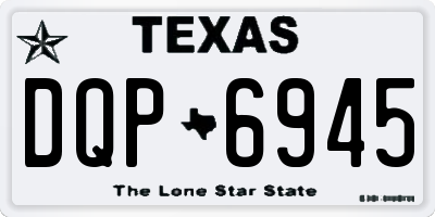 TX license plate DQP6945