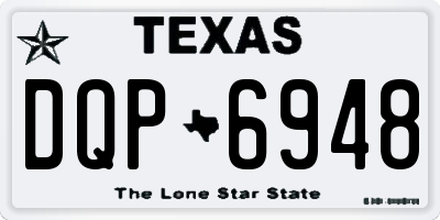 TX license plate DQP6948