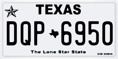 TX license plate DQP6950