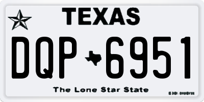 TX license plate DQP6951