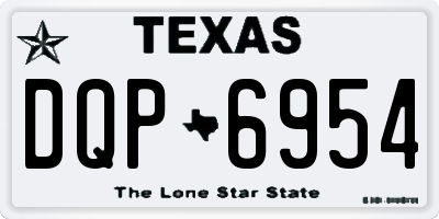 TX license plate DQP6954