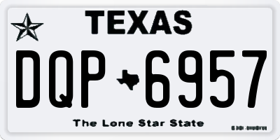 TX license plate DQP6957