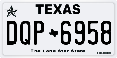 TX license plate DQP6958