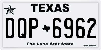 TX license plate DQP6962