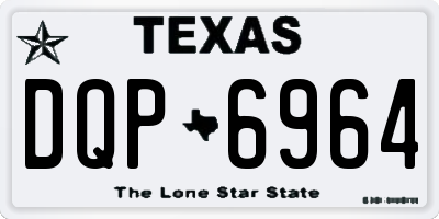 TX license plate DQP6964
