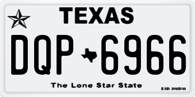 TX license plate DQP6966