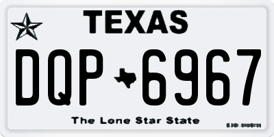 TX license plate DQP6967