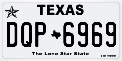 TX license plate DQP6969