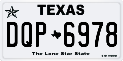 TX license plate DQP6978