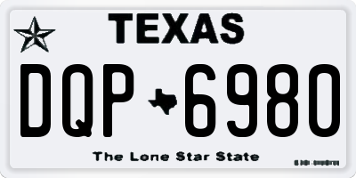 TX license plate DQP6980
