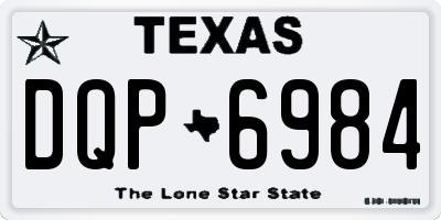 TX license plate DQP6984