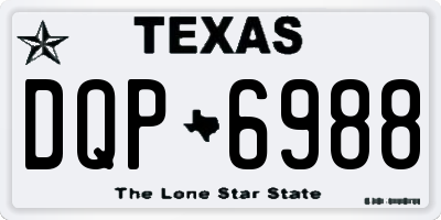 TX license plate DQP6988