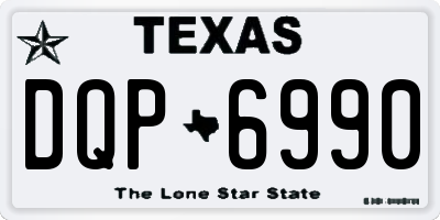 TX license plate DQP6990