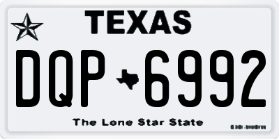 TX license plate DQP6992