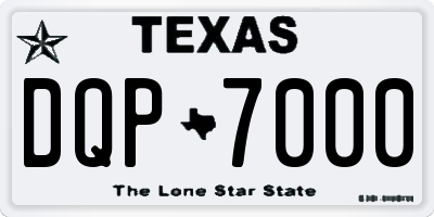 TX license plate DQP7000