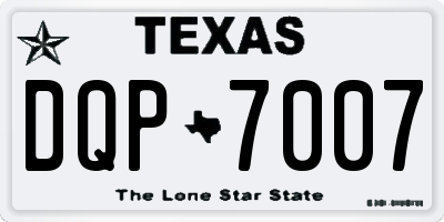 TX license plate DQP7007